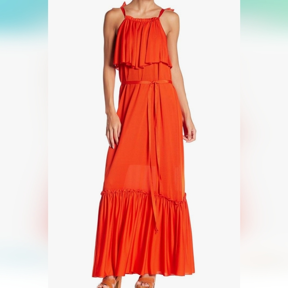 Nwt Free People Womens Coco Sleeveless Long Maxi Dress Red XS‎